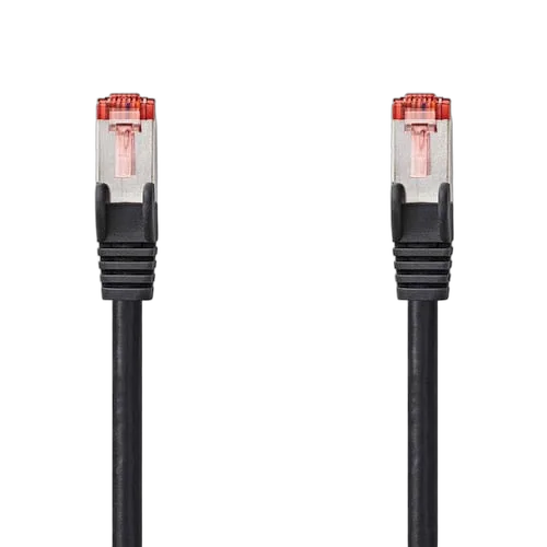 Nedis Cable RJ45 male/male - CAT6 S/FTP - Noir - 1m, vue 1