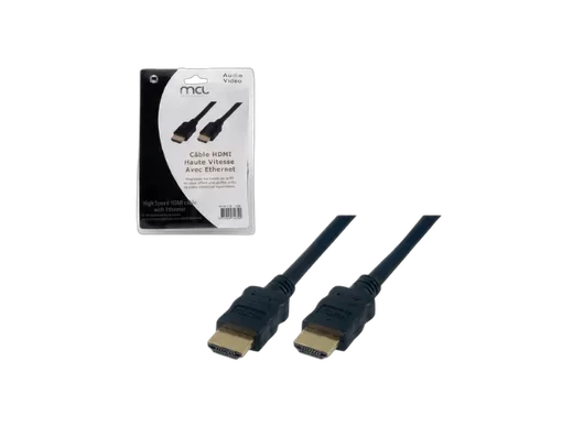 MCL Samar Câble HDMI HighSpeed + Ethernet mâle/mâle - 2m - Noir, vue 1