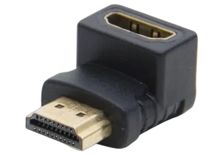 Adaptateur coudé 90° HDMI Highspeed + Ethernet mâle/femelle, vue 1
