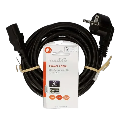 Nedis Câble prise de terre mâle/IEC-320-C13 - 3m - Noir, vue 3