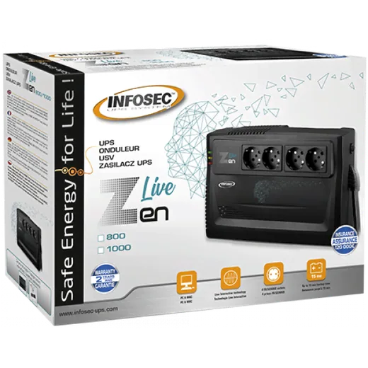 Infosec ZEN LIVE 800VA, vue 2
