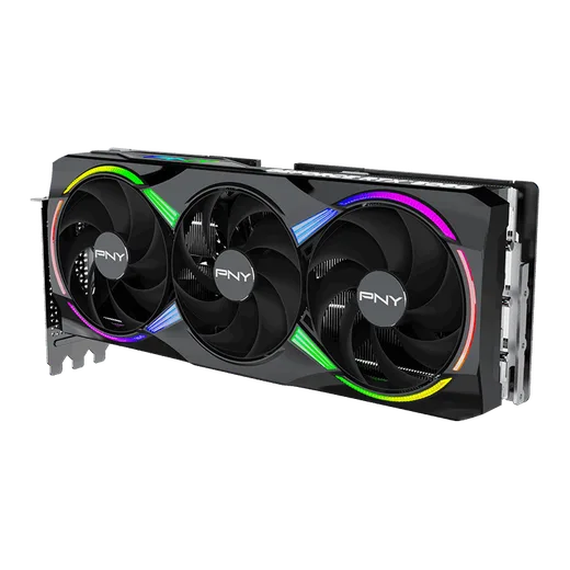PNY RTX 5080 16GB ARGB Overclocked Triple Fan, vue 6
