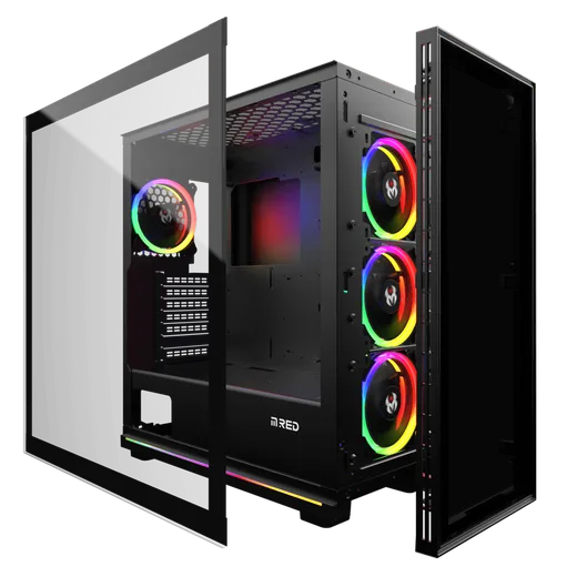 M.RED BLACK DESTROYER Glass-G - ARGB - MT/ATX