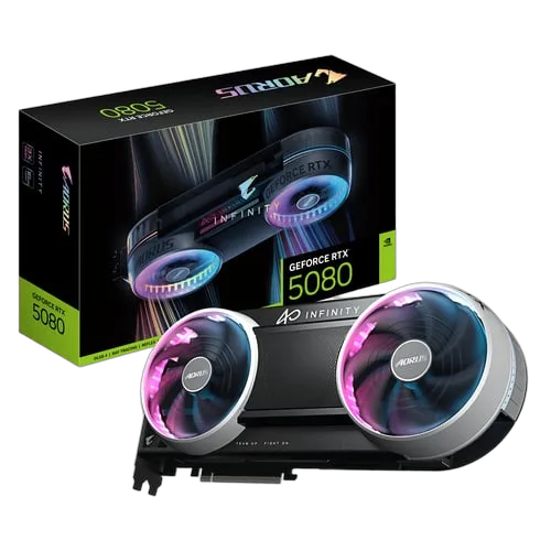 Gigabyte AORUS GeForce RTX 5080 INFINITY 16G, vue 2