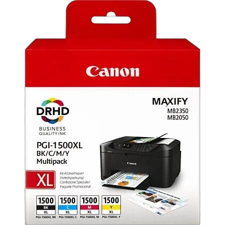 Canon MAXIFY MB2750 Noir + Pack 4 Cartouches BK,C,M,Y PGI-1500XL, vue 4