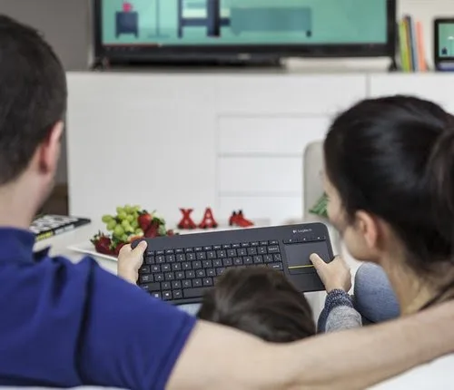Logitech K400 Plus - Membrane - Sans-Fil - Noir - QWERTY, vue 7
