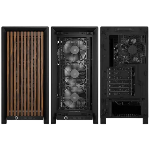Corsair FRAME 4000D WOOD RS Noir - MT/Sans Alim/E-ATX