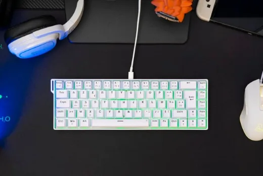 The G-LAB Keyz Titanium HE 65% - Magnétique - Filaire - RGB - Blanc, vue 3