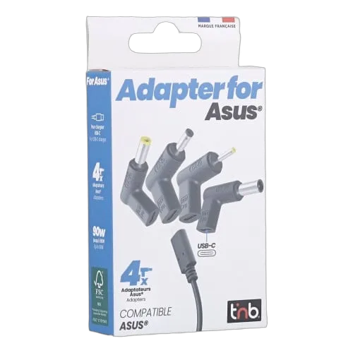T'nB 4 Embouts chargeurs USB-C vers ASUS - Noir, vue 2