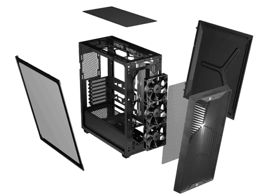 Corsair 3200D RS Smoker Noir - MT/Sans Alim/ATX, vue 7