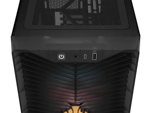 Corsair 3200D RS ARGB Smoke Noir + HX1000i SHIFT Noir, vue 4