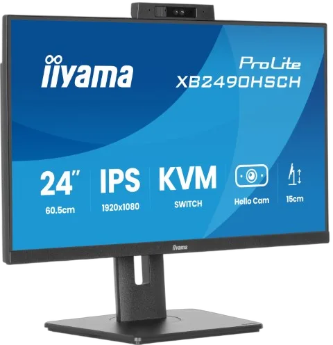 Iiyama Prolite XB2490HSCH-B1 - 23.8" FHD 120Hz Webcam USB-C 65W KVM