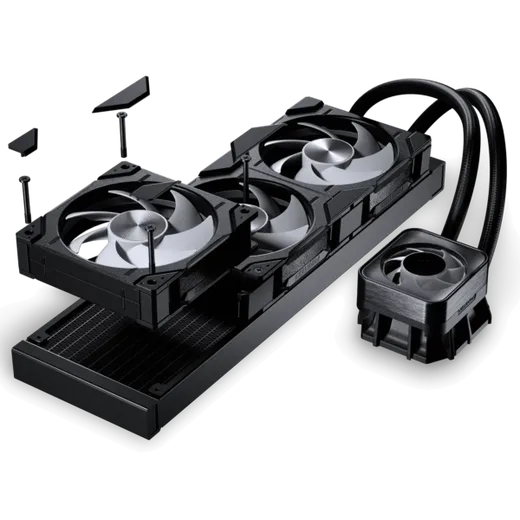Phanteks Glacier One 360D30 X2 DRGB AiO 360mm Noir, vue 5