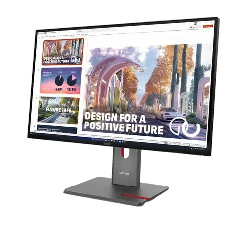 Lenovo Thinkvision P27QD-40 - 27" WQHD 120Hz IPS 6ms HMDI USB-C DisplayPort, vue 3