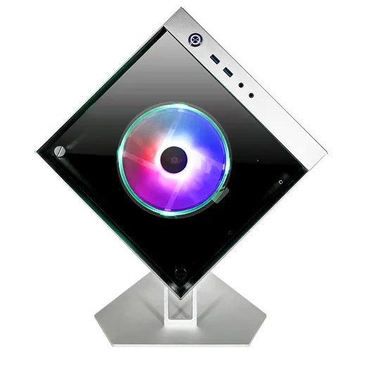 Azza Cube mini 805G silver - mT/Sans Alim/ITX, vue 4