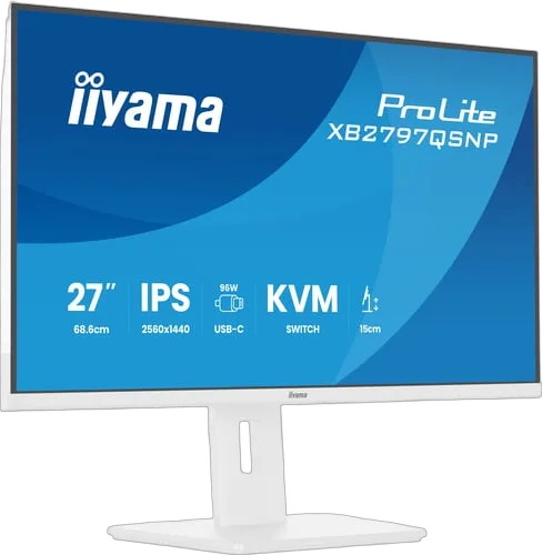 Iiyama Prolite XB2797QSNP-W1 - 27" QHD 75Hz IPS 1ms Pivot AdaptiveSync, vue 4