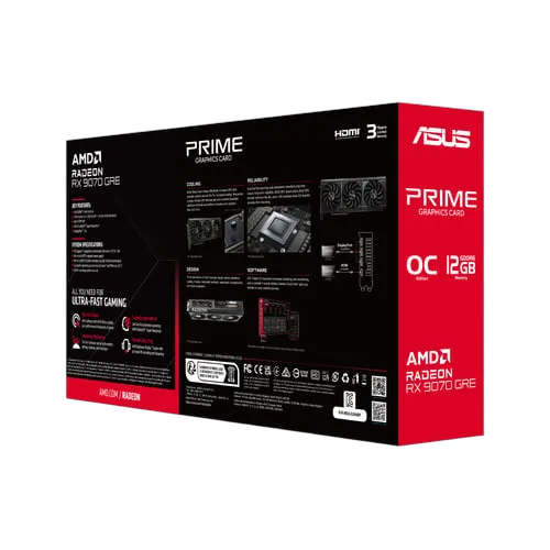 Asus Prime Radeon RX 9070 GRE OC Edition 12GB GDDR6, vue 13