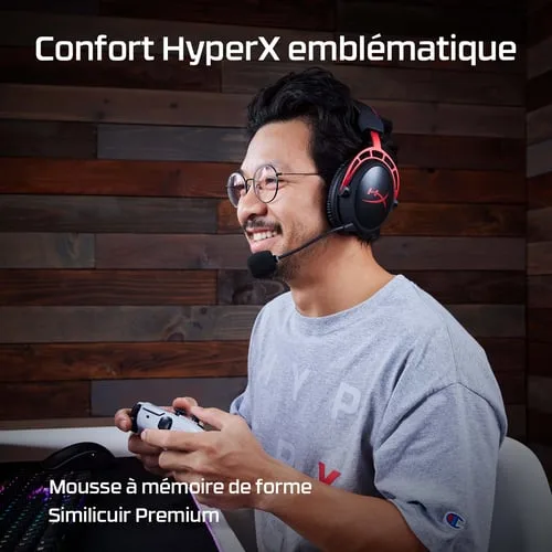 HyperX Cloud Alpha Wireless - Noir/Rouge, vue 11