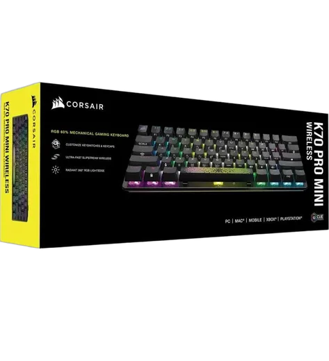 Corsair K70 Pro Mini Wireless 60% Noir (Cherry MX Red), vue 5