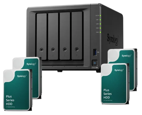 Synology DS425+ - 4 baies avec 4 disques de 4To SATA III