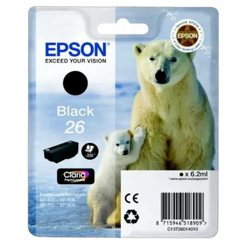 Epson Cartouche d'encre Noir 26, vue 1