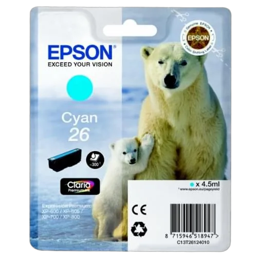 Epson Cartouche d'encre Cyan 26, vue 1