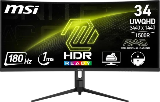 MSI MAG 342CQR E2 - 34"CURVE UWQHD 180Hz VA 4ms AdaptiveSync