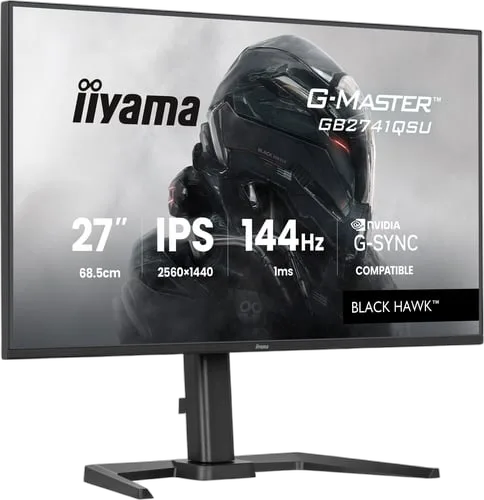 Iiyama G-Master GB2741QSU-B1 - 27"QHD 144Hz IPS 1ms Pivot Adaptive Sync G-Sync