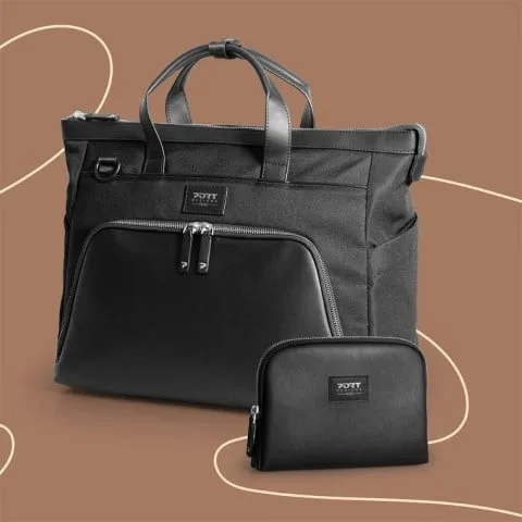 Port Sac à main et pochette Muse Signature - 16" - Noir, vue 10