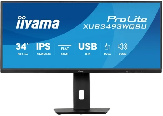 Iiyama XUB3493WQSU-B6 - 34" UWQHD 120Hz IPS PIP FreeSync