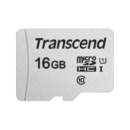 Transcend Micro SDHC 16Go Class 10 + Adapt TS16GUSD300S-A, vue 1