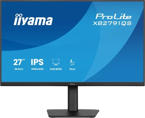 Iiyama Prolite XB2791QS-B1 -  27" QHD 75Hz IPS 1ms Pivot Adaptive Sync