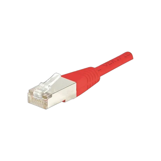 Cordon Cat 6, 4P Moule 1.00 m FTP Rouge, vue 1
