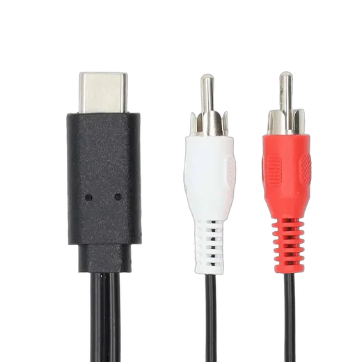 Nedis Câble USB-C vers 2xRCA mâle/mâle - 1m - Noir, vue 2