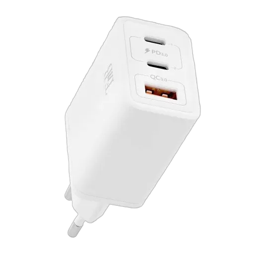 T'nB Chargeur secteur GaN Power Delivery 65W - 3 ports - Blanc
