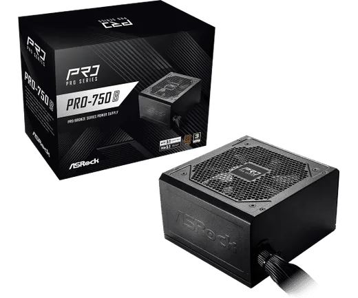 ASRock ATX 750W - 80+ Bronze - PRO-750B Noir