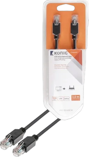 Câble RJ45 Cat5e U/UTP mâle/mâle - 3m - Gris, vue 2