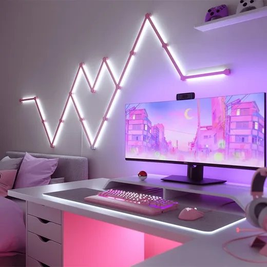 Nanoleaf Lines Skin Rose Mate - 9 pièces, vue 4