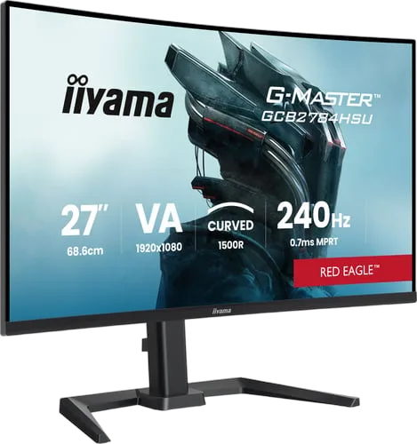 Iiyama G-Master GCB2784HSU-B1 - 27" CURVE FHD 240Hz VA 0,7m Pivot FreeSync Premium, vue 2