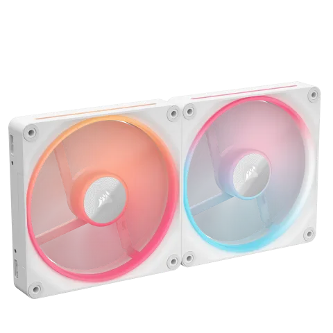 Corsair LX140-R RGB PWM (2x140mm) - Blanc, vue 1