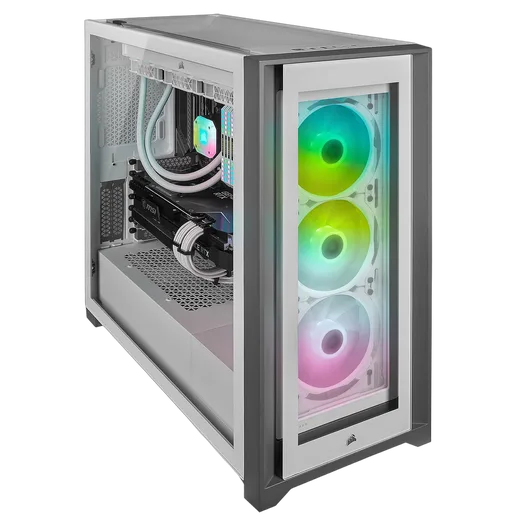 Corsair iCUE 5000X RGB Tempered Glass - White