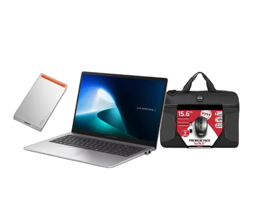 Asus ExpertBook 15.6" Core 3 100U 16Go 256Go W11P + SSD externe 512GB + Sacoche et souris