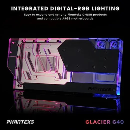Phanteks Glacier G40 Waterblock pour RTX 4090 Gigabyte, vue 4