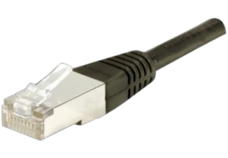 Patch RJ45 cat6 FTP 15cm Noir, vue 1