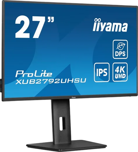 Iiyama PROLITE XUB2792UHSU-B6 - 27" 4K 60Hz IPS 4ms Pivot USB-C HP économie d'énergie dynamique
