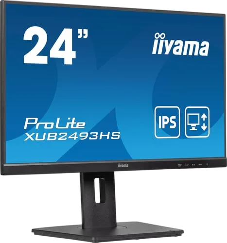 Iiyama PROLITE XUB2493HS-B6 - 24" FHD 100Hz IPS 0.5ms Adaptive Sync, vue 3
