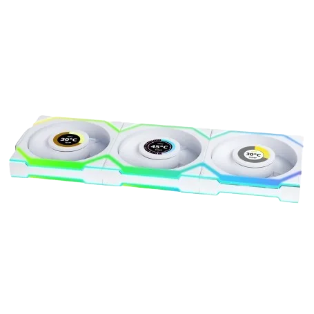 Lian-Li UNI FAN SL ARGB PWM Sans fil, 3-Pack 120mm - Blanc, vue 2
