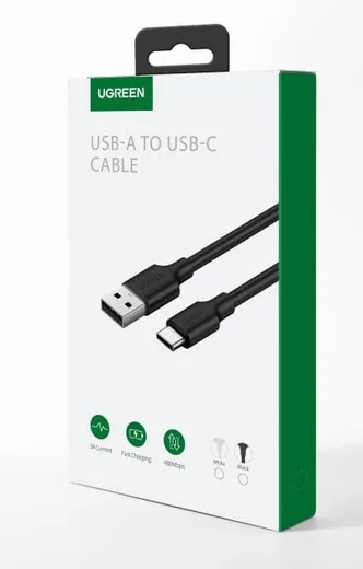 UGREEN Câble USB 2.0 vers USB-C - 1,5m - Noir, vue 2