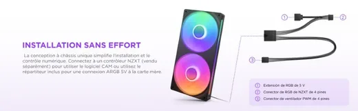 NZXT F240 RGB Core Fan (Single Frame) - Blanc, vue 9