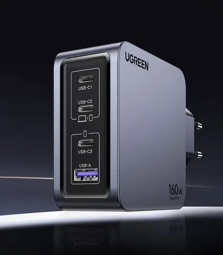 UGREEN Chargeur secteur 160W 4 ports + Câble USB-C - 1,5m, vue 5